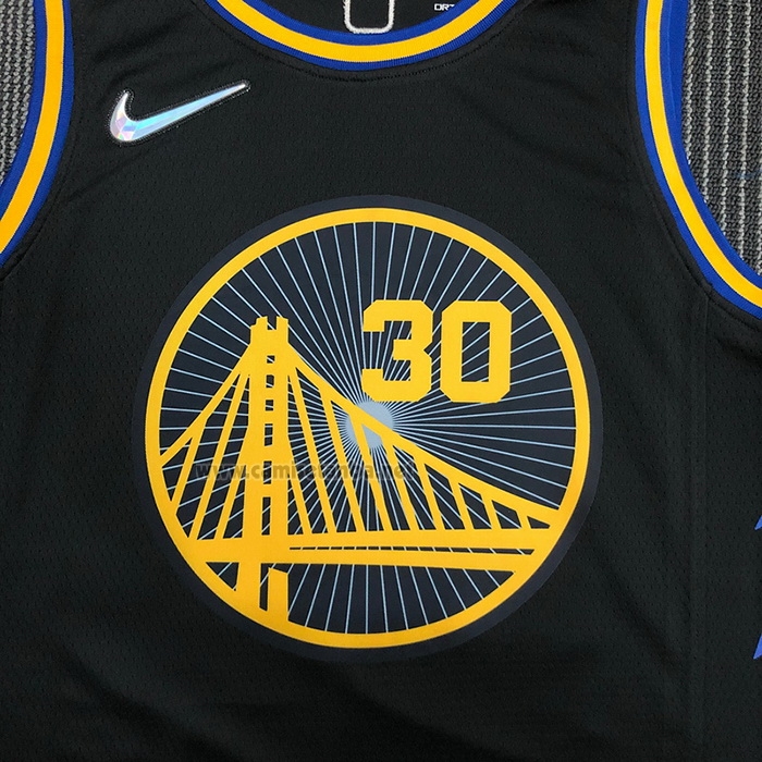Camiseta Golden State Warriors Stephen Curry 2974th 3 Points Negro